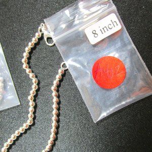 A402-NEW 925SS Italian Silver Ball Bracelet -either 7 or 8 inch